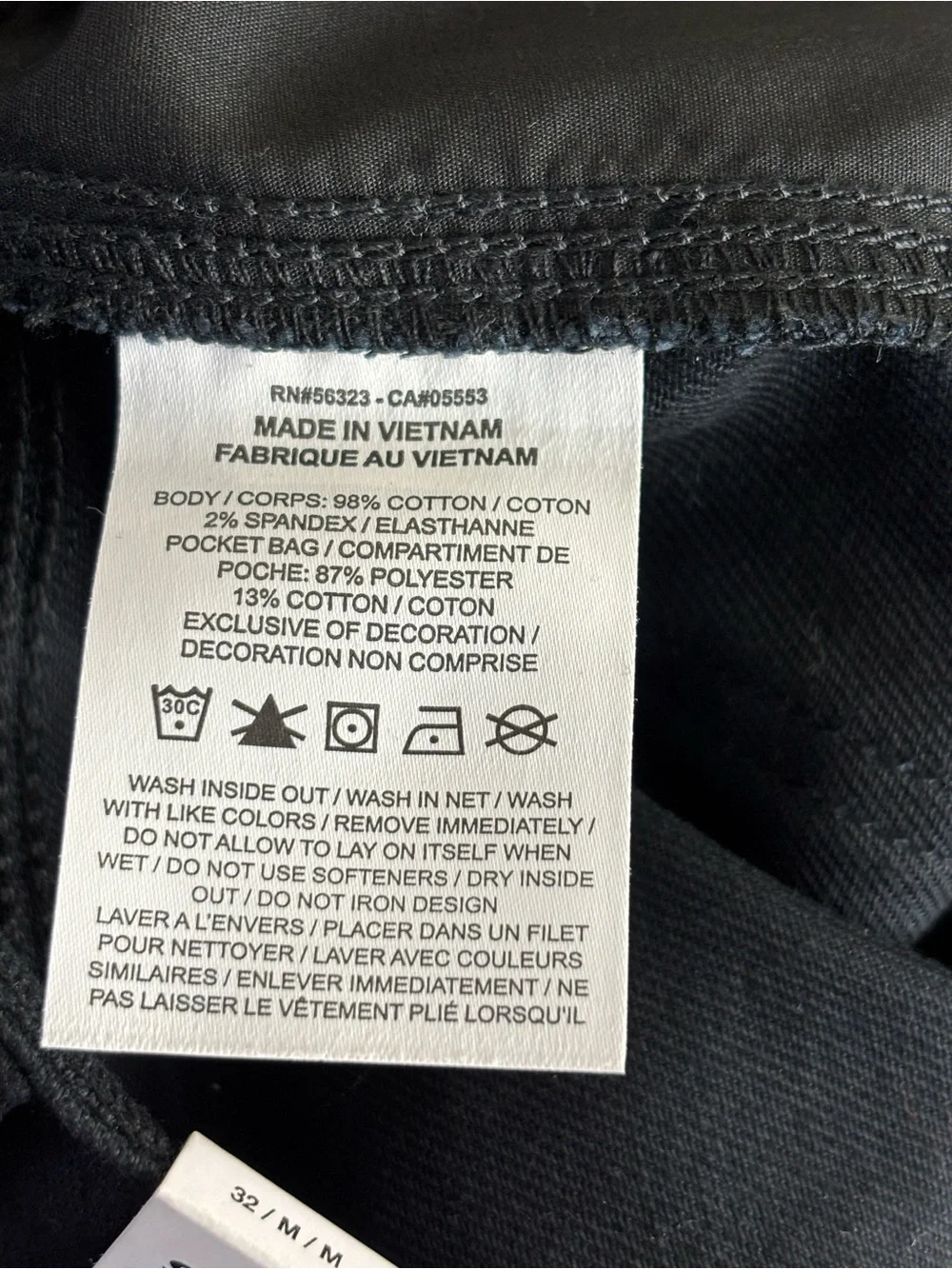 Nike Life Carpenter Pants Jeans FB7198-010 Black size 36 X 31